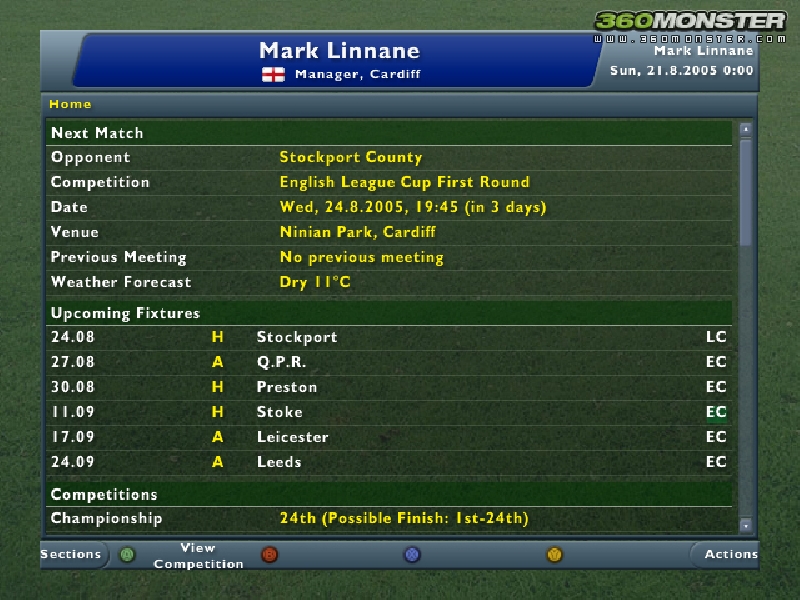 Football Manager 2006 set for Easter kick-off